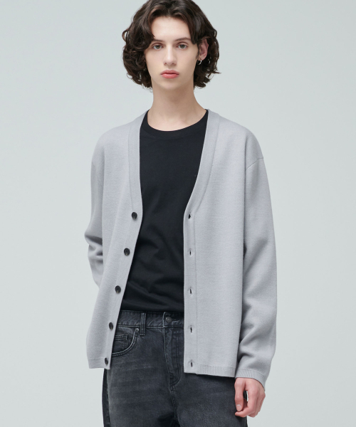 Minimal Cardigan [Light Grey] — минималистичный кардиган, светло‑серый