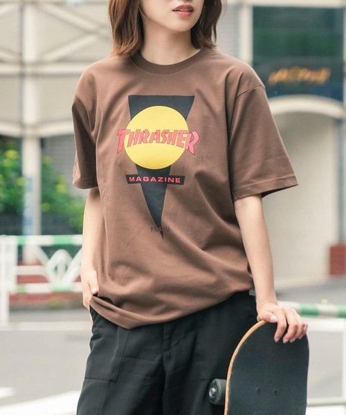 FCKYU S/S T‑SHIRTS THRASHER — футболка с принтом Thrasher (короткий рукав)