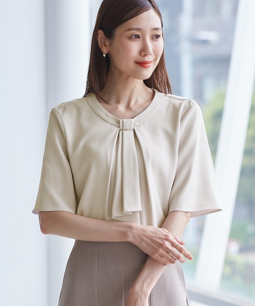 Metal Parts Front Fleece Full‑Zip Higher Sleeve Blouse