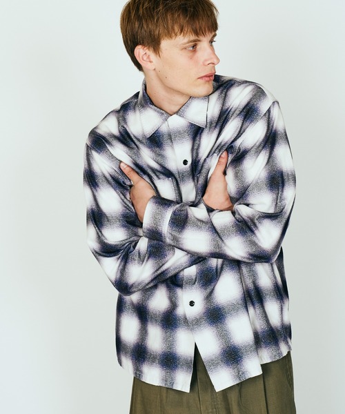 TOWNCRAFT — хлопковая фланелевая рубашка Printed Cotton Nel Ombre Check Shirt (клетка омбре)