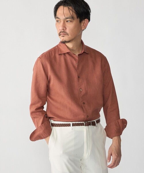 SHIPS: Woolrich Linen Winpiss Color Solid Shirt — рубашка SHIPS (солидный)