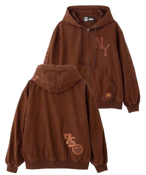 LEATHER PATCH DUCK HOOD JACKET / кожаная нашивка Duck Hood Jacket / AVIREX