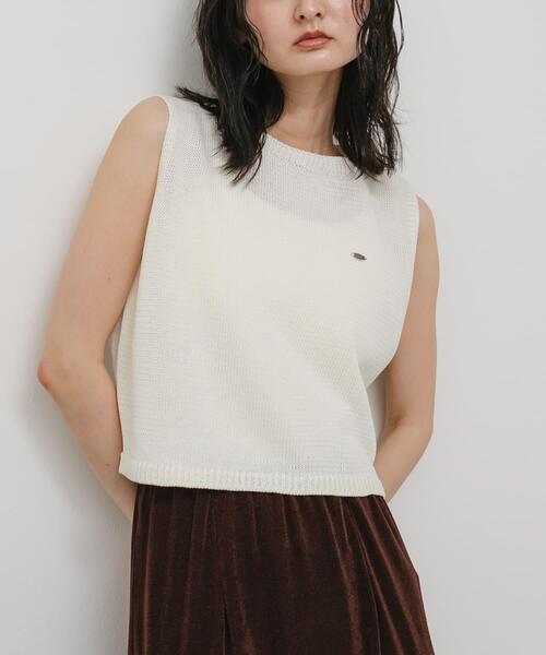 [洗濯可] Rein Touch cropped sweater t‑shirt