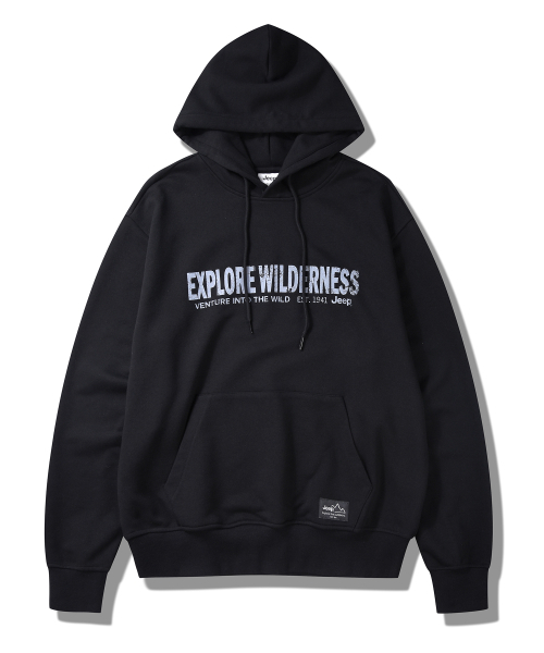 Lettering Artwork Oversized Hood Parka (JP5THU822BK)
