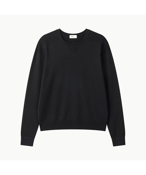 Arch‑crewneck laukund knit — чёрный