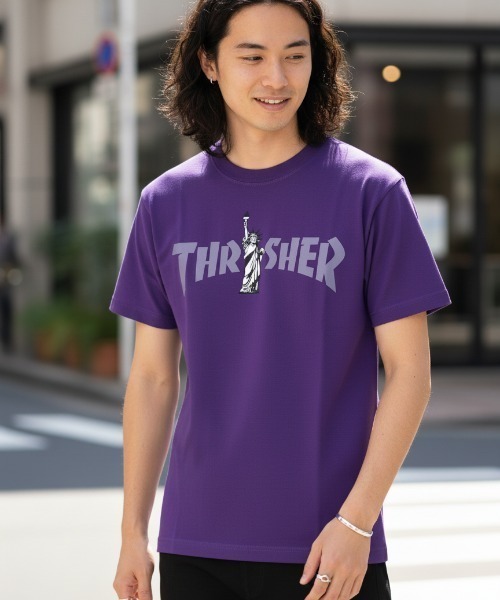 THRASHER LIBERTY LOGO S/S — футболка с логотипом THRASHER, короткий рукав