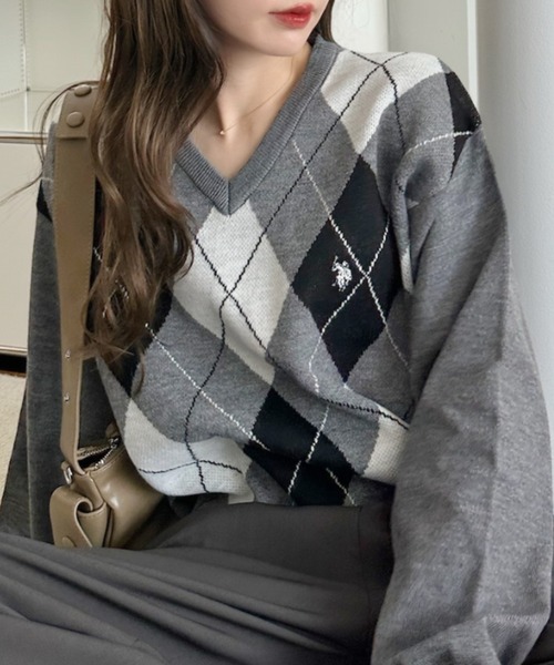 U.S. POLO ASSN. футболка‑агайл V‑neck — трикотажная футболка