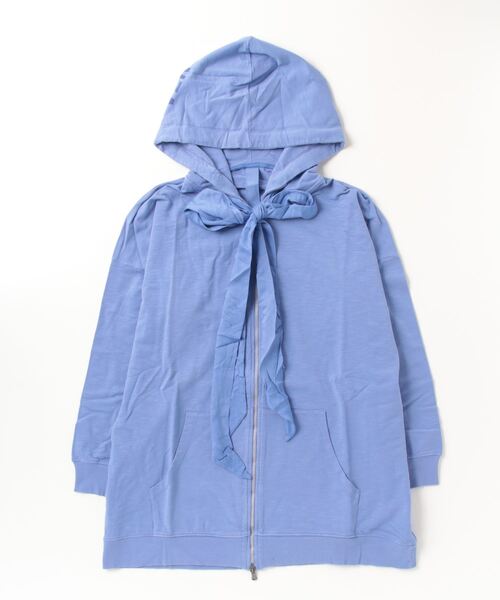 Full zip ribbon parka — парка на молнии с лентой
