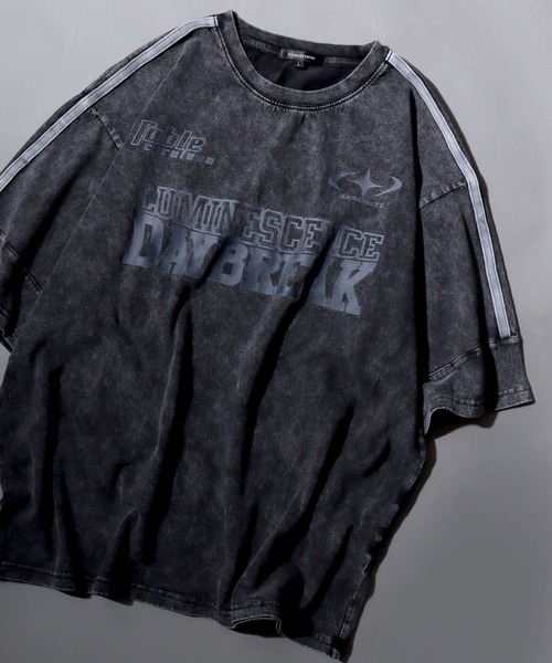 2026SS Chemical Wash Graphic Logo T-Shirt / гранж химическая стирка логотип футболка полуспец мужская