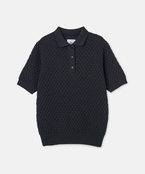 SEAGREEN PAPER WAFFLE POLO