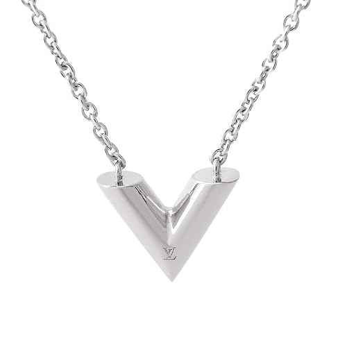 Louis Vuitton оригинальная колье Louis Vuitton Essential V Chain с фирменной упаковкой M61083 (серебристое)