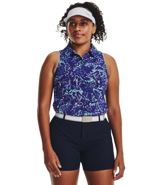 UA IsoChill Sleeveless Polo (Gold/Red) — безрукавное поло Under Armour