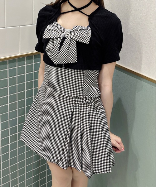 Ribbon and subtle bubble top — топ с декоративной лентой