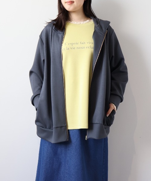 (L–6L большой размер) Danball knit middle‑length parka — парка‑кардиган средней длины