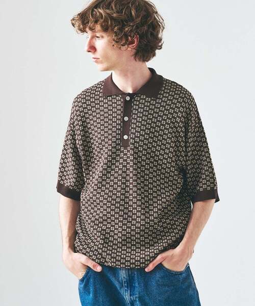 Jacket knit polo shirt — жакет‑поло в стиле джакард