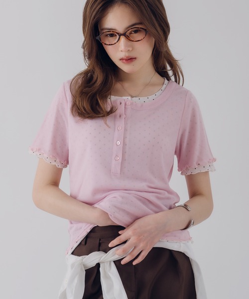 Набор henry neck layered tee / футболка с имитацией многослойности Henry