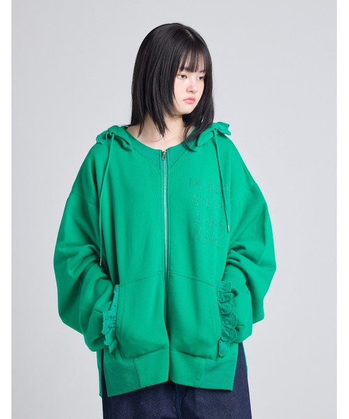 [8][it][Little sunny bite] lacy logo hoodie / худи с кружевным логотипом