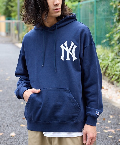 MLB/Embell V стандартный embroidered logo polo — рубашка‑поло с вышивкой