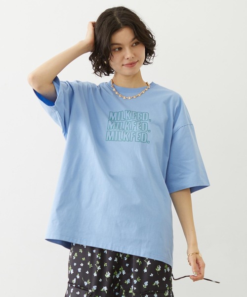 Triple Outline Logo Wide S/S Tee — широкая футболка с триплексным логотипом