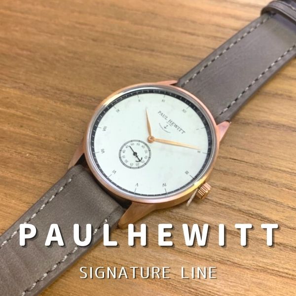 PAUL HEWITT Signature Line 38mm унисекс часы с кожаным ремешком Rose Gold, черный циферблат