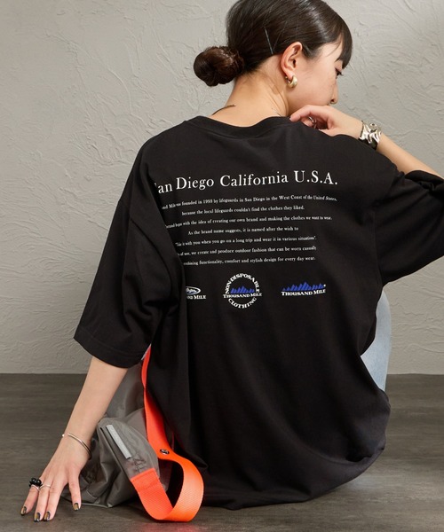 THOUSAND MILE Histrio Log Backprint — шорты, футболка с принтом