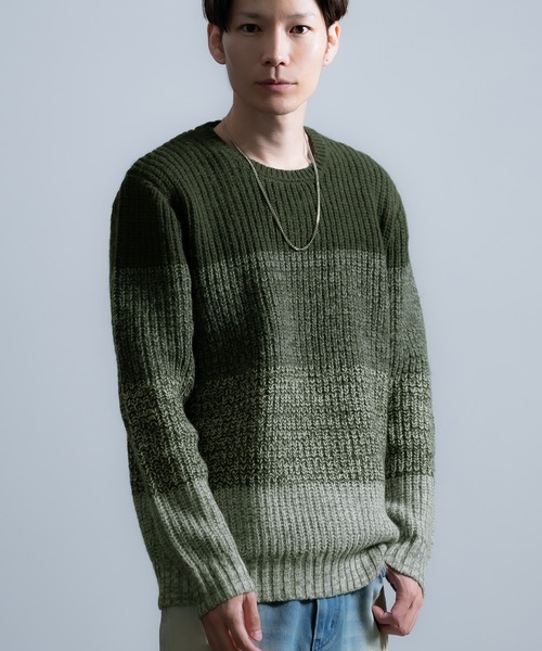 Wool градиентная вязаная футболка — нитовый градиент