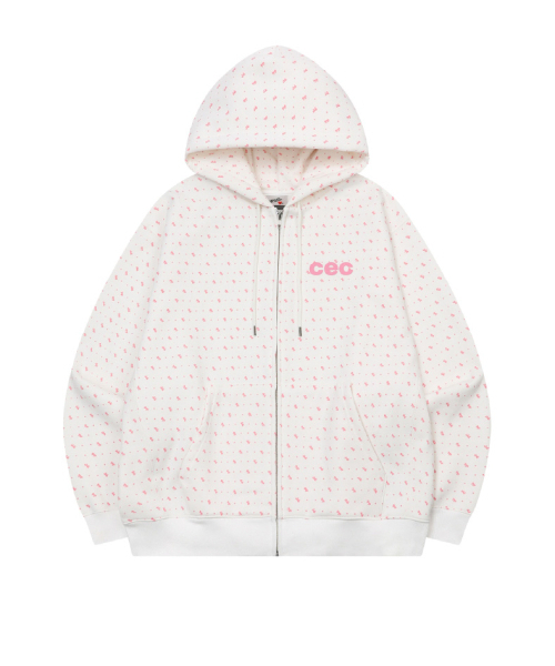 CEC RIBBON ZIP‑UP HOODIE худи на молнии с лентой CEC