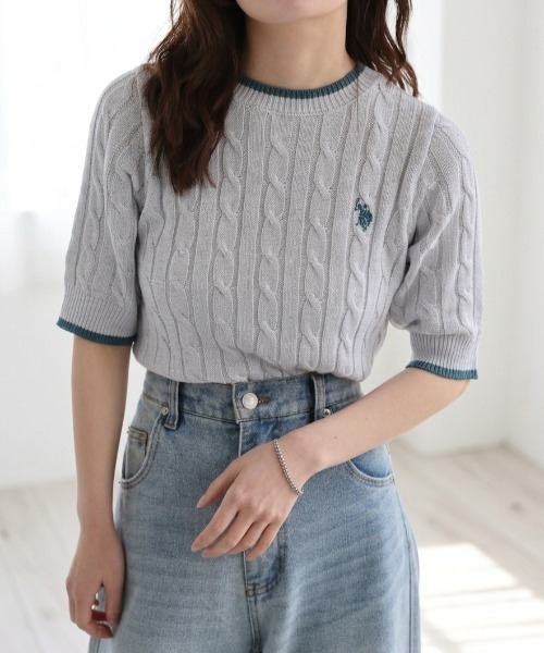 ap retro для U.S. POLO ASSN. байкала — поло‑футболка с коротким рукавом, вязаный трикотаж