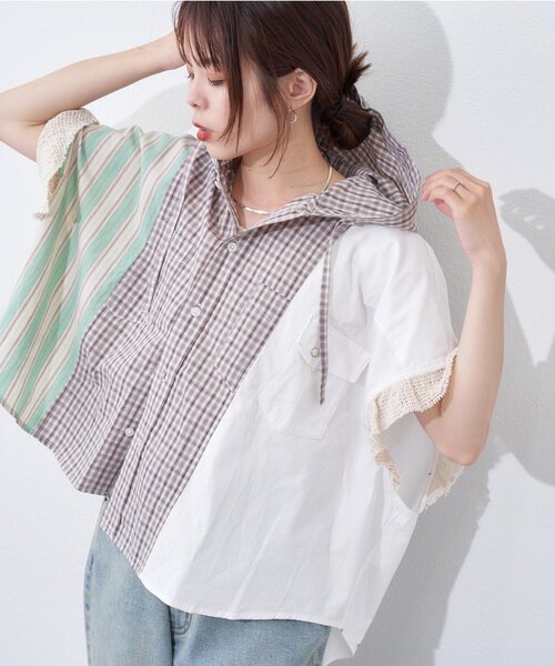 etsinta Patchwork Fudee Shirt — пэчворк‑футболка etsinta