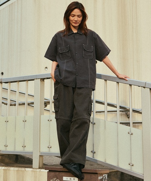 HUF CO-OP CONTRAST DYED SHIRT — рубашка HUF CO-OP с контрастным окрашиванием