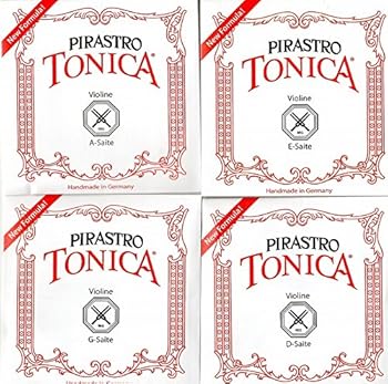 (Сэконд-юз) PIRASTRO TONICA Violin 4/4 струны комплект 4 штуки, набор E-струна: волл #3127 Silvery (в очень хорошем состоянии)