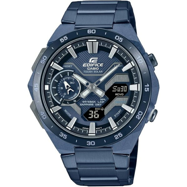 (Официальный товар) CASIO EDIFICE ECB-2200YCB-2AJF COOL BLUE EDITION WINDFLOW Bluetooth, тахометр, синий циферблат