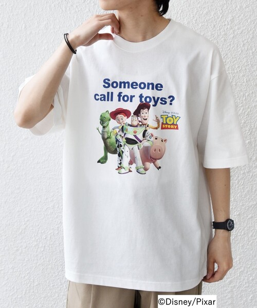 SHIPS any: стиральная машинка — TOY STORY / принт Message Print Logo — футболка