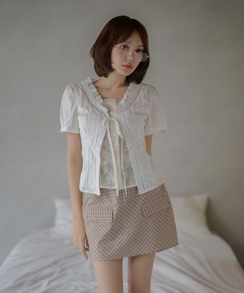 Ribbon Flora blouse — блузка с цветочным принтом и бантом