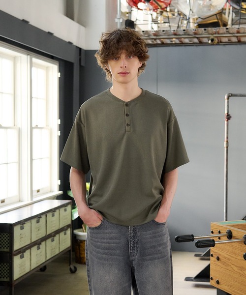 Thermal Henry Neck T‑shirt — термальная футболка с воротом «генри»/для лета