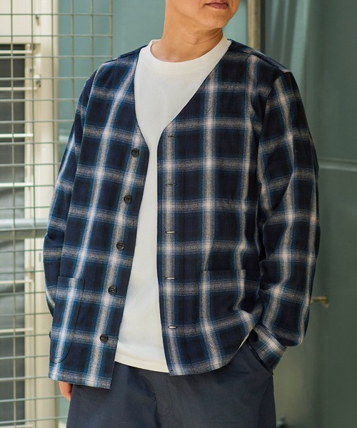 BIG MIKE — Heavy Flannel Cardigan 102336122
