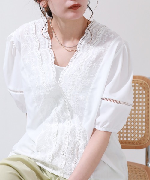 Скараплэс V‑neck блуз Half‑sleeve