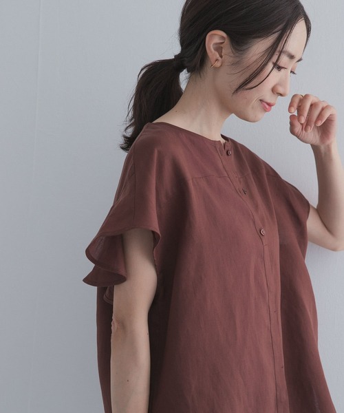 Back‑Frills Sleeve Blouse — блузка с оборками на спинке и рукавах