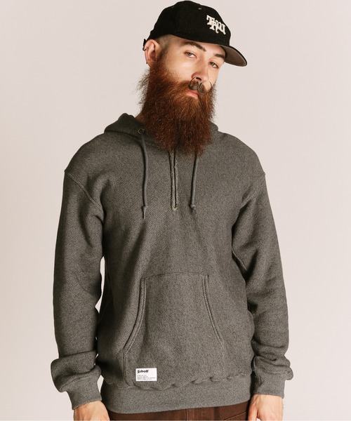 Schott SALT AND PEPPER HALF ZIP худи с полумолнией парка