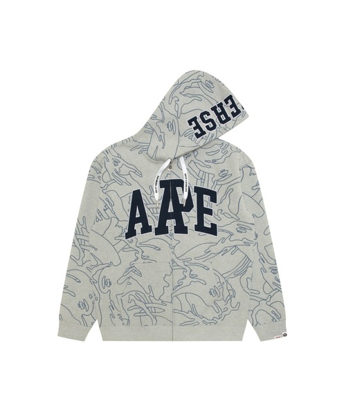 AAPE MAIN худи на молнии с капюшоном