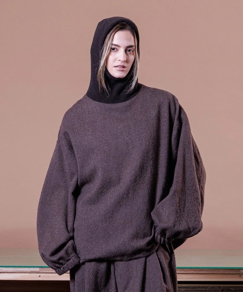 [VOAAOV] BISHU TAMBLER WOOL GAUZE худи с высоким воротом