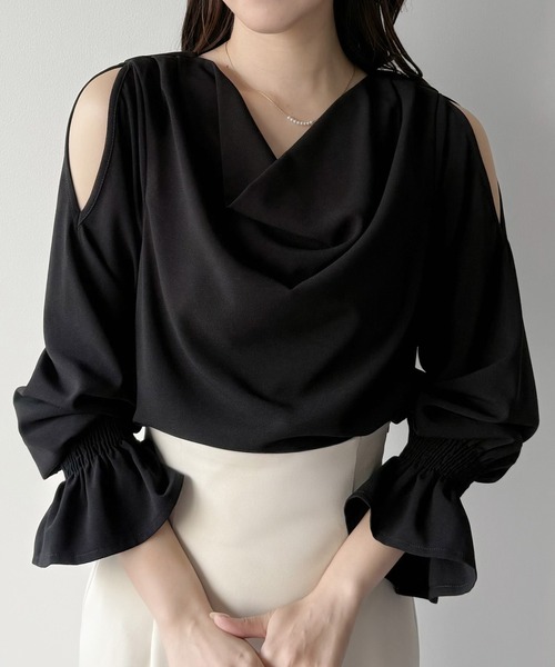 Candy sleeve re‑lewb droop blouse