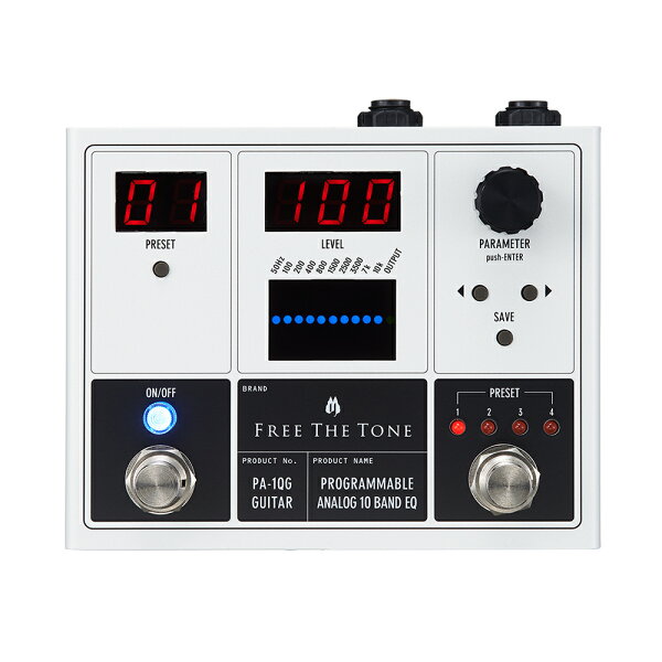 Гитарный эквалайзер Free The Tone PA-1QG программируемый аналоговый 10-полосный EQ
