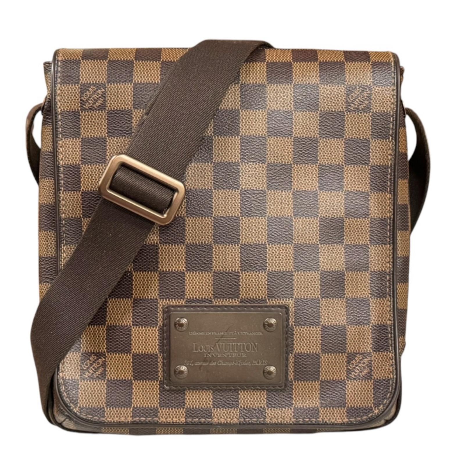 Сумка Louis Vuitton Brooklyn PM Damier N51210 кожаная мужская коричневая