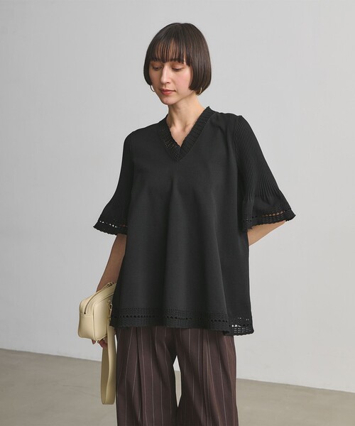 V‑neck knit tunic платье‑туника