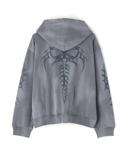 Tribal Bones Pierced Zip Hoodie свитшот‑худи с молнией и декоративными прорезями