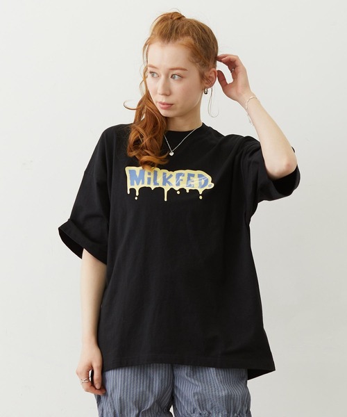 MELT MILKFED. футболка WIDE S/S — 3‑размерное расширение / короткая футболка
