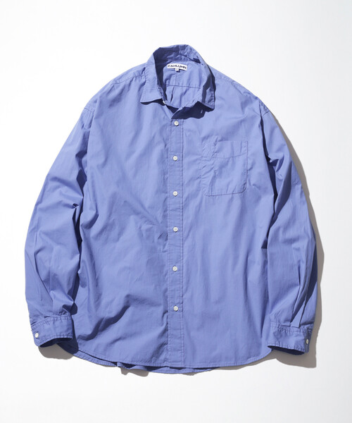 CAHLUMN Magazine Pocket Broad Shirt рубашка с накладным карманом для журналов — broad regular collar