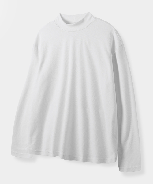 Комфортная футболка Comfort Half Mockneck — белая