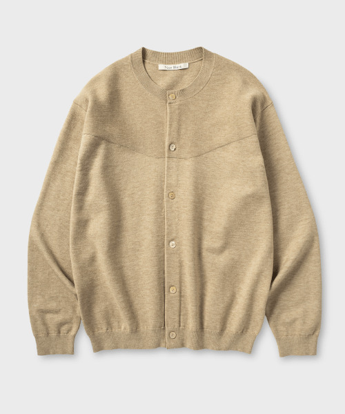 Round Cardigan Knit — лонг‑кардиган бежевого цвета